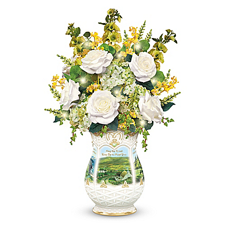 Blessings Of Ireland Illuminated Table Centerpiece