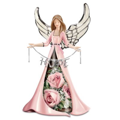 Hope Blossoms Breast Cancer Awareness Angel Table Centerpiece