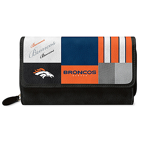 For The Love Of The Game NFL Denver Broncos Patchwork Wallet