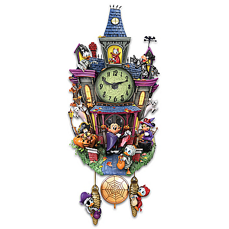 Disney Spooktacular Halloween Themed Illuminated Cuckoo Clock