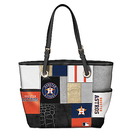 Houston Astros MLB Womens Patchwork Tote Bag