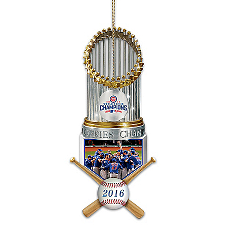 MLB-Licensed Chicago Cubs 2016 World Series Champions Holiday Ornament