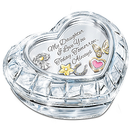 My Charming Daughter Crystal Music Box With Floating Charms