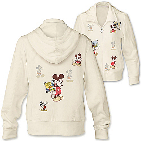 Disney Retro Mickey Mouse Womens Full Zip Hoodie