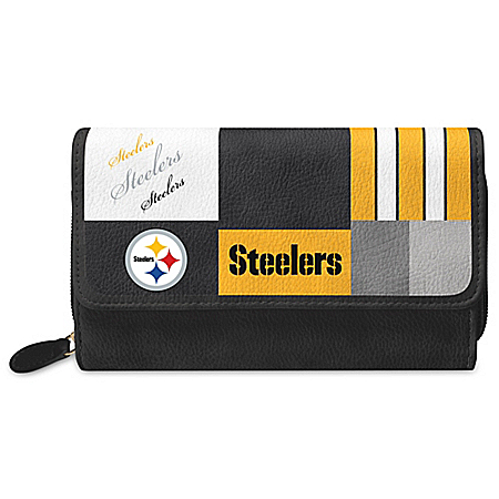 For The Love Of The Game NFL Pittsburgh Steelers Patchwork Wallet