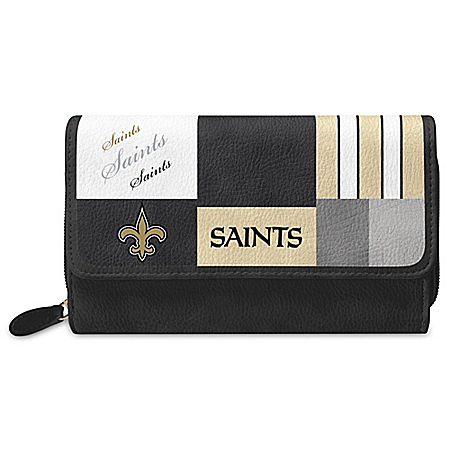 For The Love Of The Game NFL New Orleans Saints Patchwork Wallet