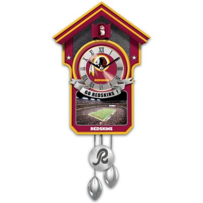 Washington Redskins NFL Cuckoo Clock With Game Day Image