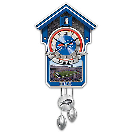 Buffalo Bills NFL Cuckoo Clock With Game Day Image