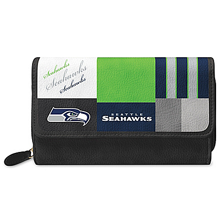 For The Love Of The Game NFL Seattle Seahawks Patchwork Wallet