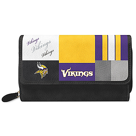 For The Love Of The Game NFL Minnesota Vikings Patchwork Wallet