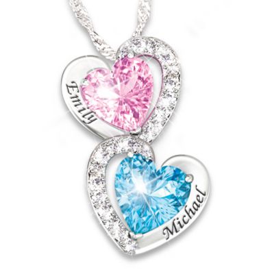 Every Beat Of My Heart Personalized Birthstone Heart Pendant Necklace