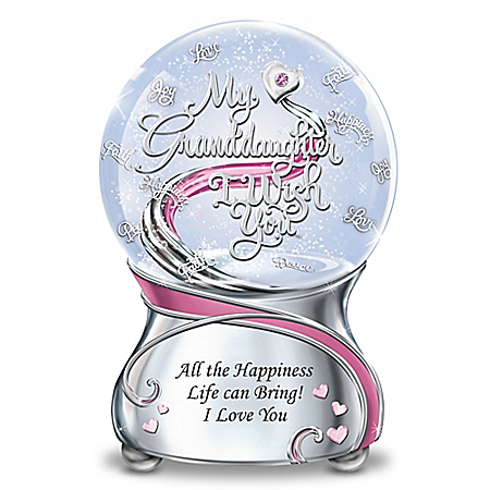 My Granddaughter, I Wish You Musical Glitter Globe