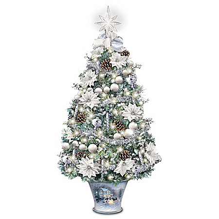 Thomas Kinkade Winter Splendor Illuminated Tabletop Tree