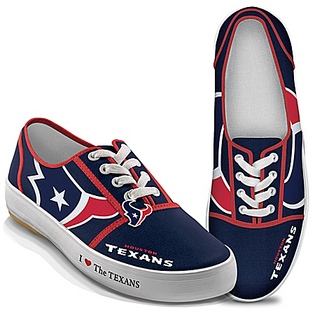 I Love The Houston Texans Womens Canvas Shoes