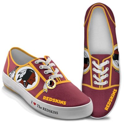 I Love The Washington Redskins Womens Canvas Shoes