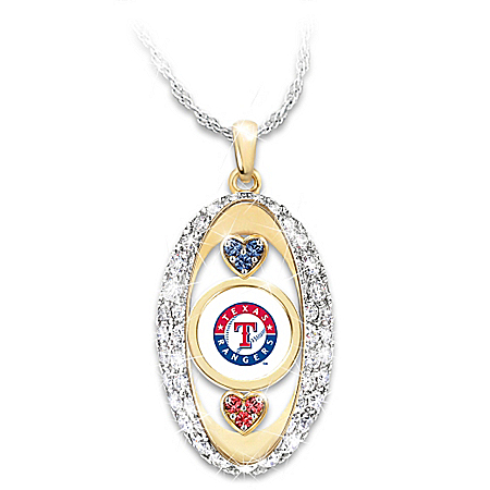 For The Love Of The Game Texas Rangers Pendant Necklace