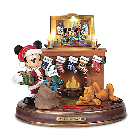 The Disney The Stockings Were Hung...Musical Personalized Sculpture