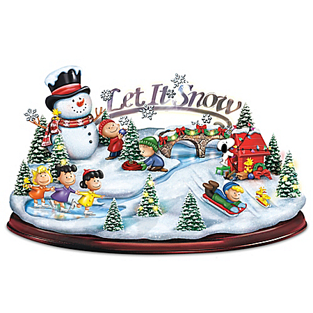 PEANUTS Let It Snow Illuminated Holiday Sculpture