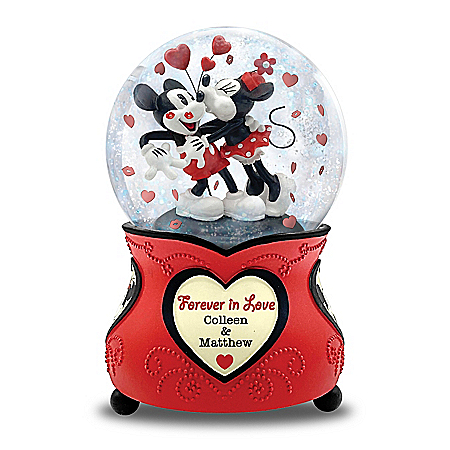 Disney "Forever In Love" Personalized Musical Glitter Globe