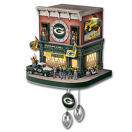 Green Bay Packers Fan Celebration NFL Cuckoo Clock