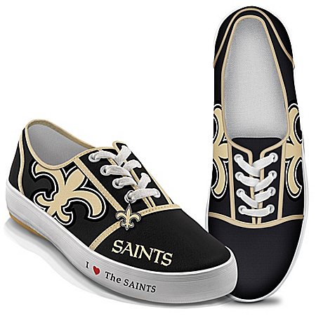 I Love The New Orleans Saints Womens Canvas Shoes