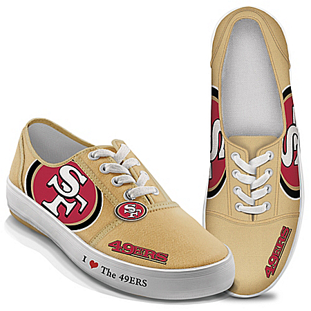 I Love The San Francisco 49ers Womens Canvas Shoes