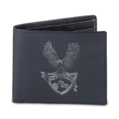 Live To Ride Mens RFID Blocking Leather Wallet