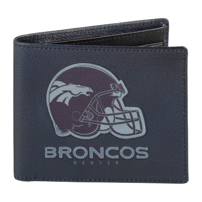 NFL Denver Broncos Mens RFID Blocking Leather Wallet