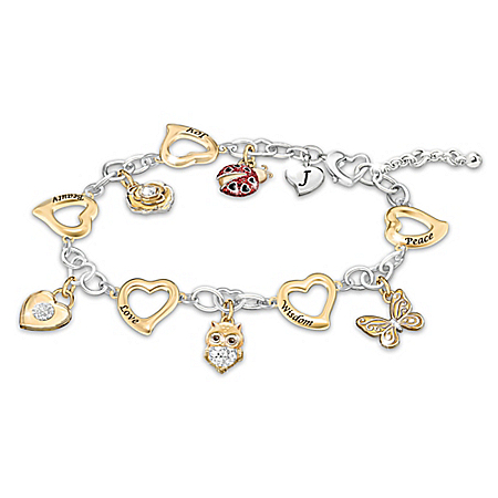 I Wish You Personalized Granddaughter Charm Bracelet