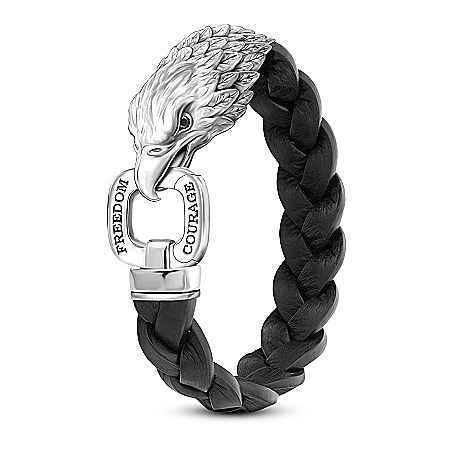 Master Of The Sky Mens Sculpted Eagle Bracelet