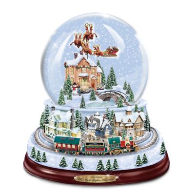 Thomas Kinkade The Night Before Christmas Village Snowglobe of Bradford ...