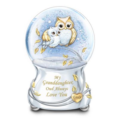 My Granddaughter, Owl Always Love You Personalized Glitter Globe