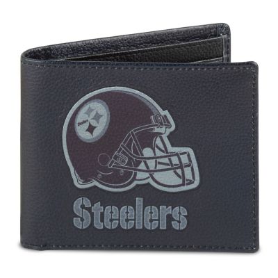 NFL Pittsburgh Steelers Mens RFID Blocking Leather Wallet