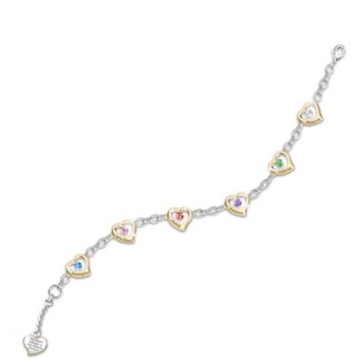 Forever In A Mother's Heart Personalized Birthstone Bracelet