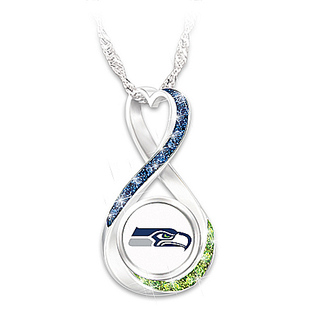 NFL Seattle Seahawks Forever Infinity Pendant Necklace