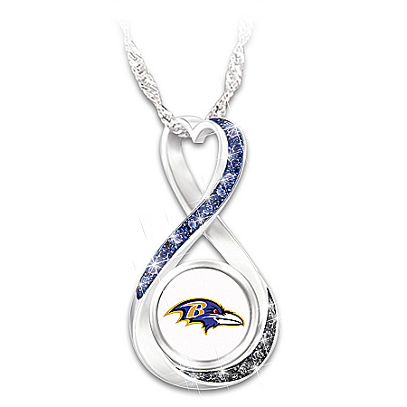 NFL Baltimore Ravens Forever Infinity Pendant Necklace