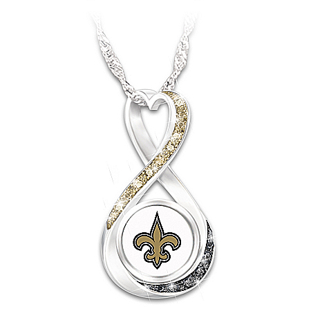 NFL New Orleans Saints Forever Infinity Pendant Necklace