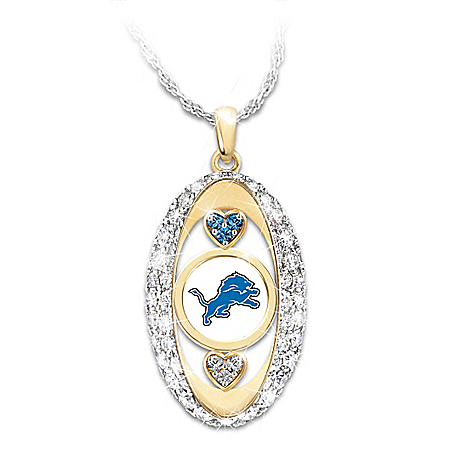 For The Love Of The Game Detroit Lions Pendant Necklace