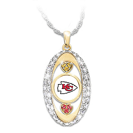 For The Love Of The Game Kansas City Chiefs Pendant Necklace