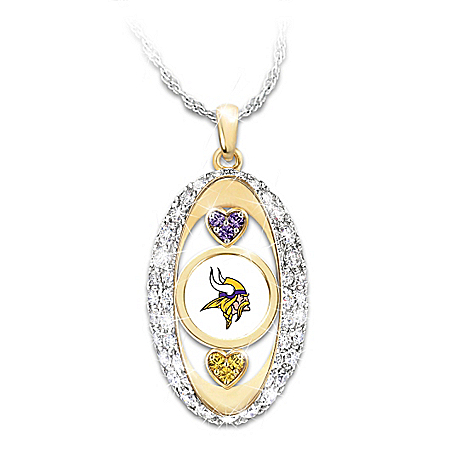 For The Love Of The Game Minnesota Vikings Pendant Necklace