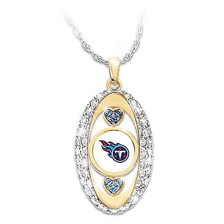 For The Love Of The Game Tennessee Titans Swarovski Crystal Pendant Necklace