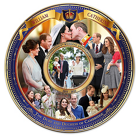 William And Catherine Royal Wedding Anniversary Collector Plate