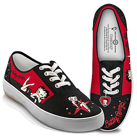 Betty Boop Movie Star Womens Canvas Shoes