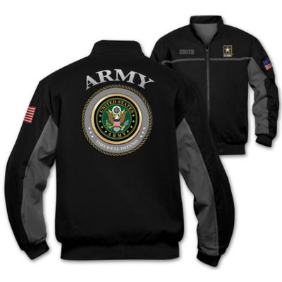 U.S. Army Salute Personalized Mens Bomber Jacket