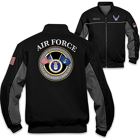 Air Force Salute Personalized Embroidered Mens Jacket