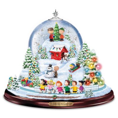 PEANUTS Merry And Bright Christmas Musical Snowglobe