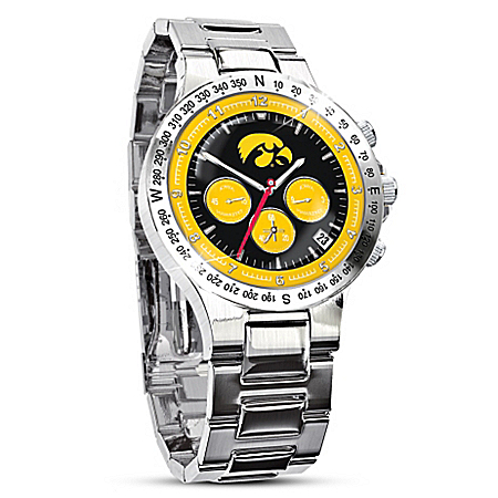 Iowa Hawkeyes Mens Collector's Chronograph Watch