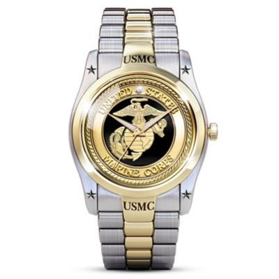 USMC Mens Stainless Steel Dress Watch