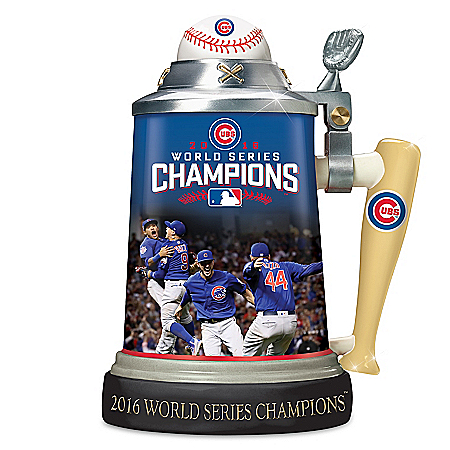 Chicago Cubs 2016 World Series Commemorative Stein With Game Images