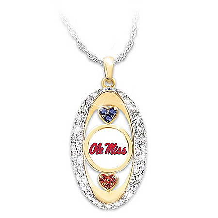 For The Love Of The Game Mississippi Rebels Pendant Necklace